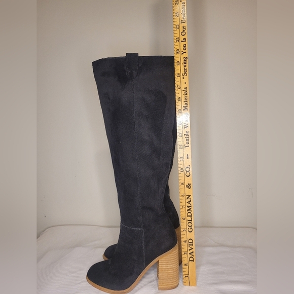 Altar’d State Tall Black Suede Heel Boots sz 6.5 - Picture 7 of 11